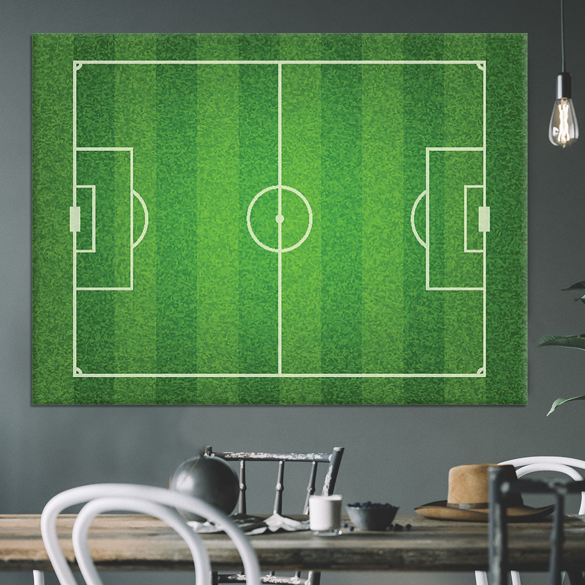 Green grass soccer field Canvas Print or Poster - Canvas Art Rocks - 3