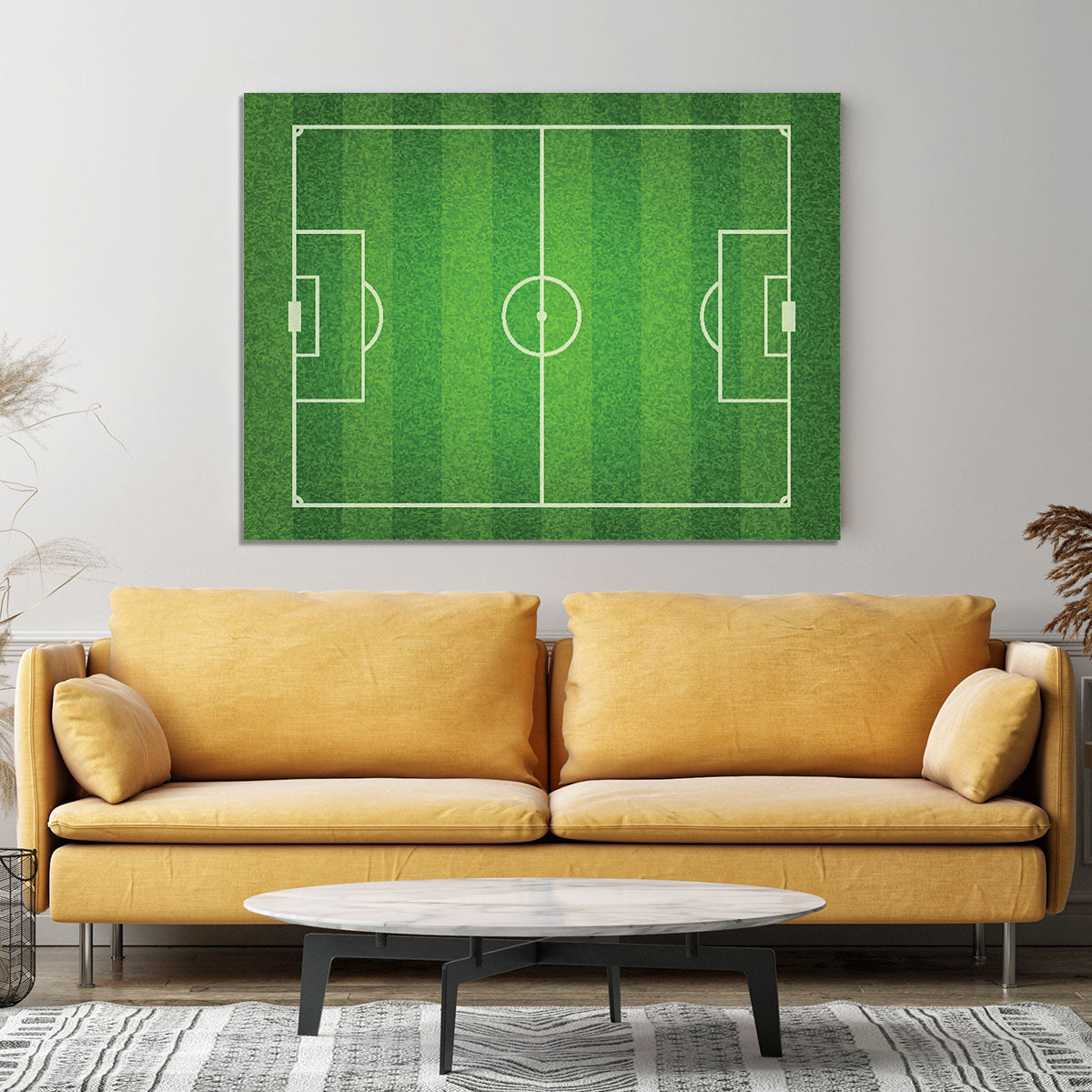 Green grass soccer field Canvas Print or Poster - Canvas Art Rocks - 4