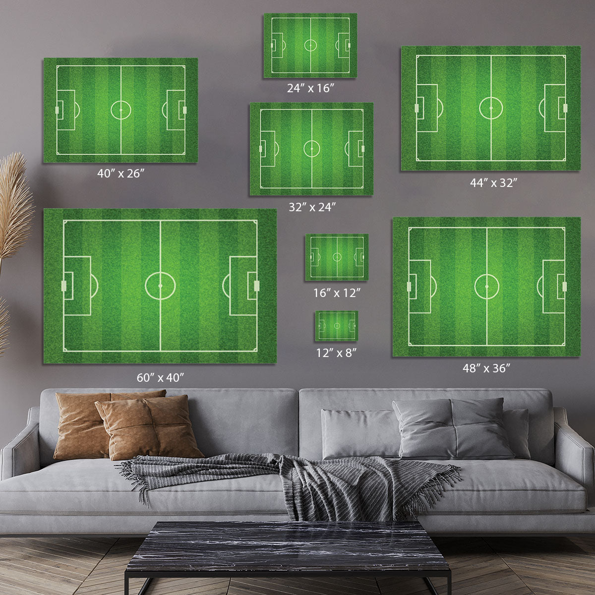 Green grass soccer field Canvas Print or Poster - Canvas Art Rocks - 7