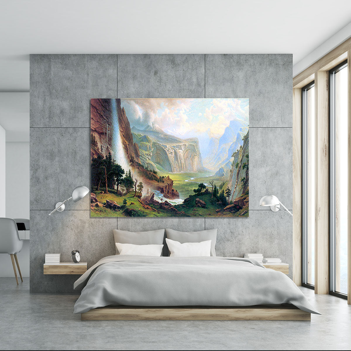 Half Dome in Yosemite by Bierstadt Canvas Print or Poster - Canvas Art Rocks - 5