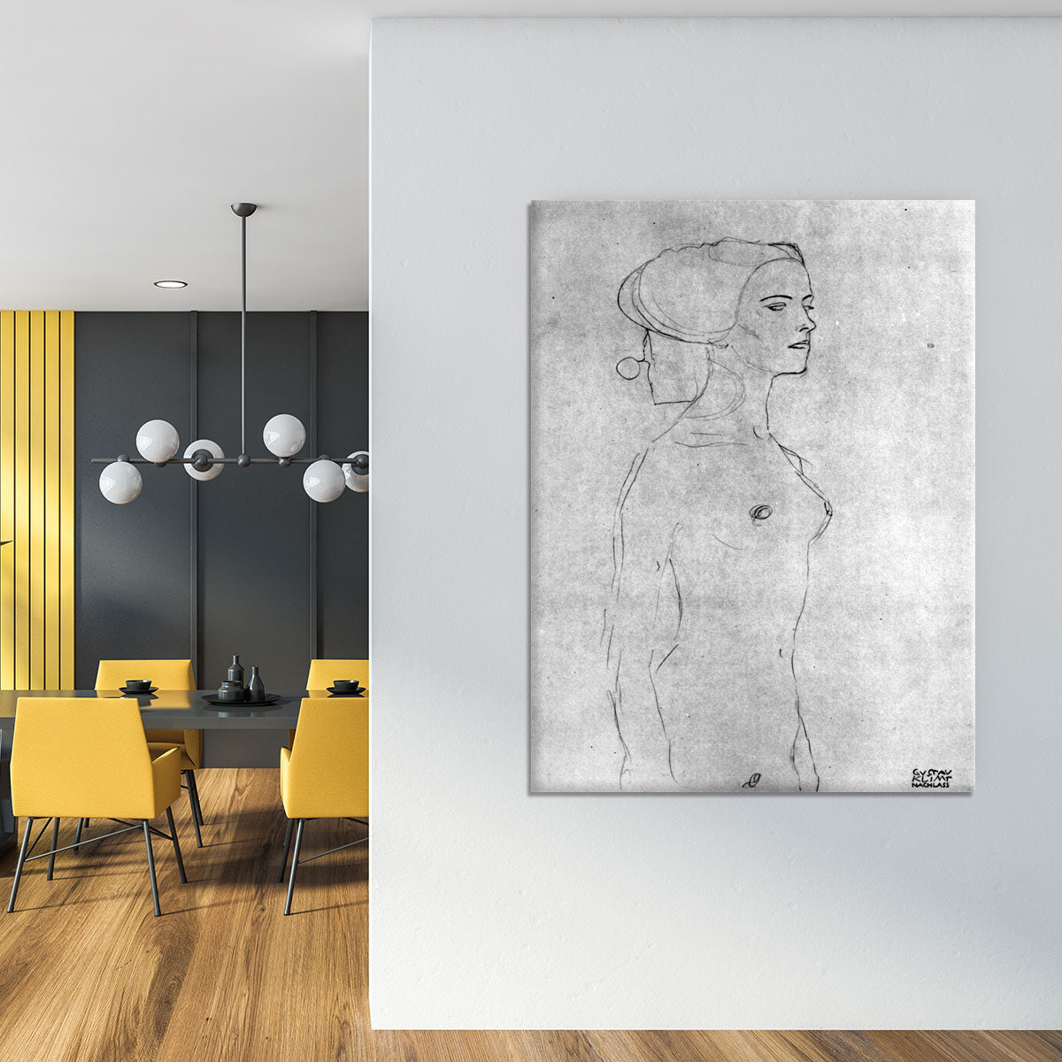 Half a picture to the right Schreitenden by Klimt Canvas Print or Poster - Canvas Art Rocks - 4