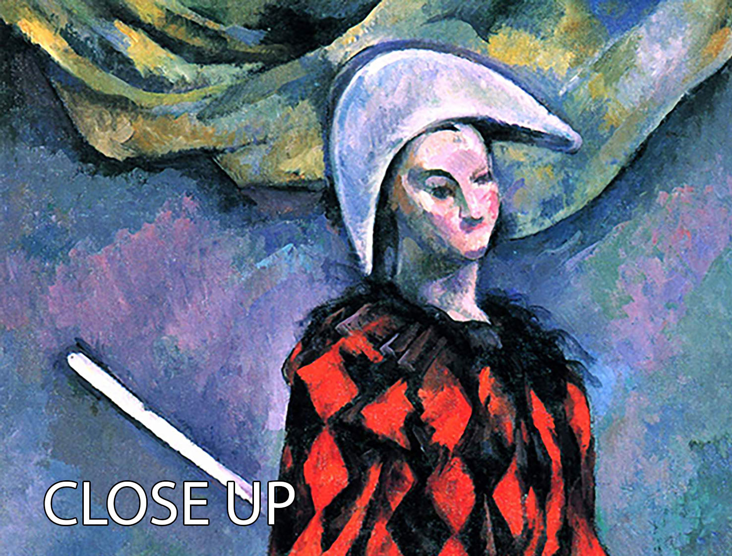 Harlequin by Cezanne 3 Split Panel Canvas Print - Canvas Art Rocks - 3