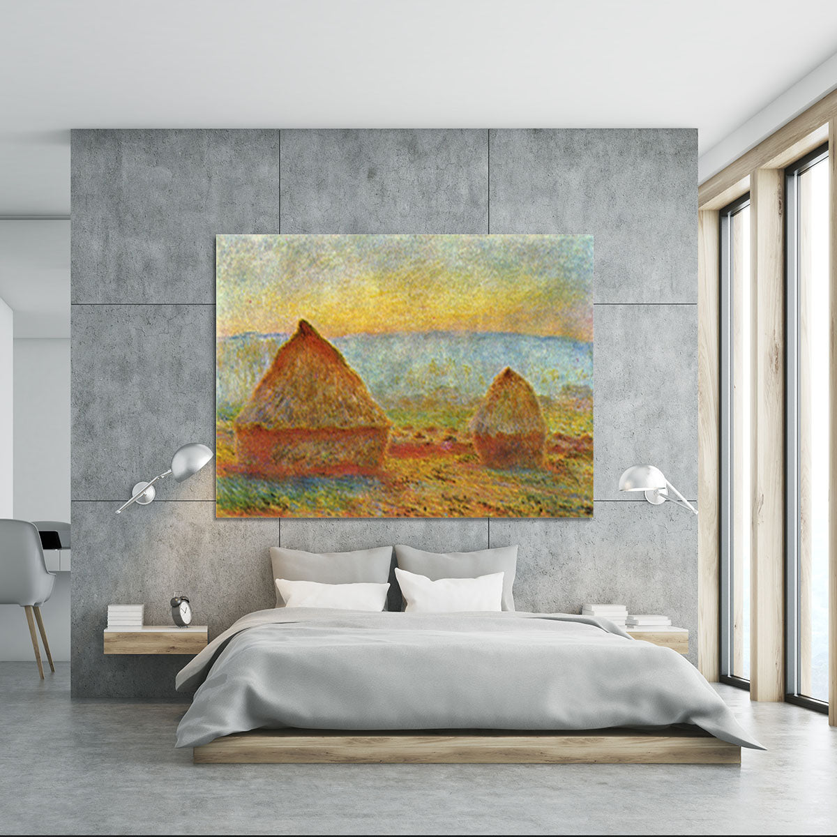 Haystack 1 by Monet Canvas Print or Poster - Canvas Art Rocks - 5