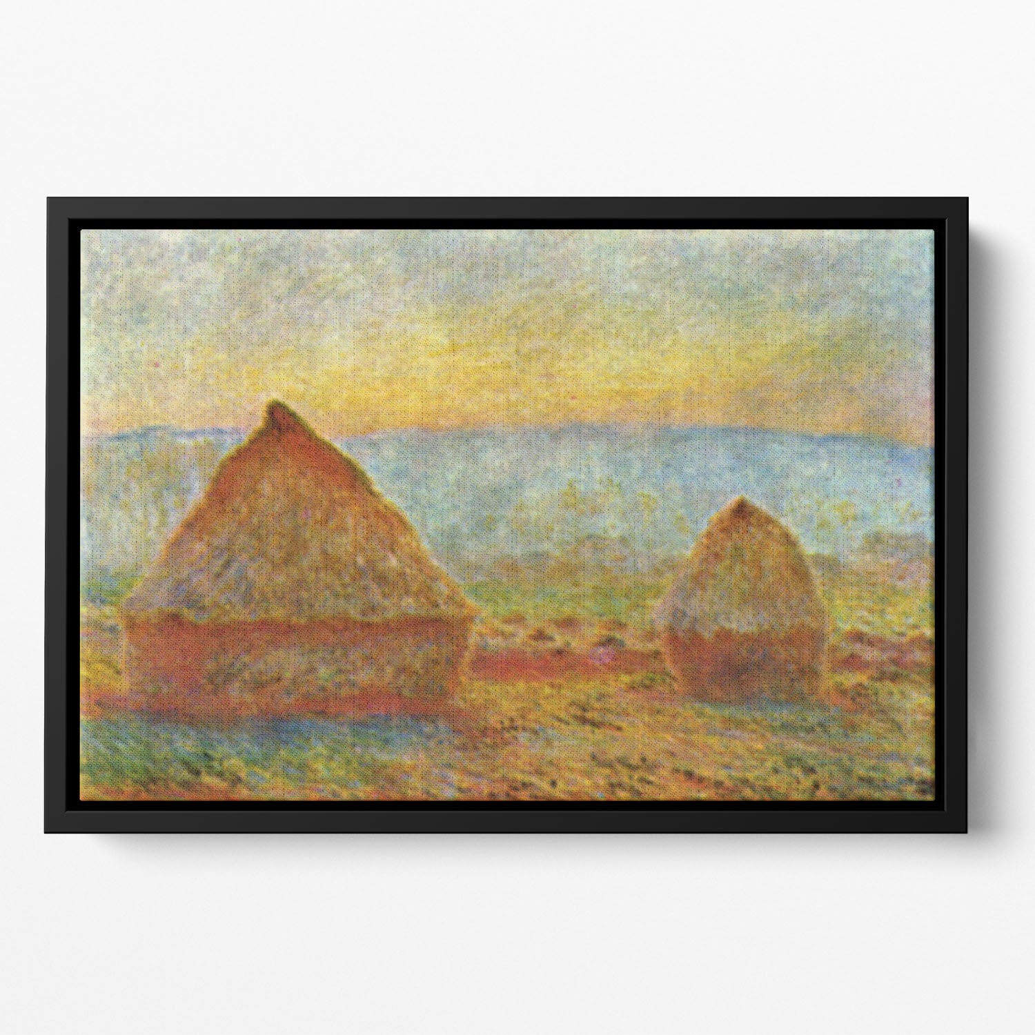 Haystack 1 by Monet Floating Framed Canvas