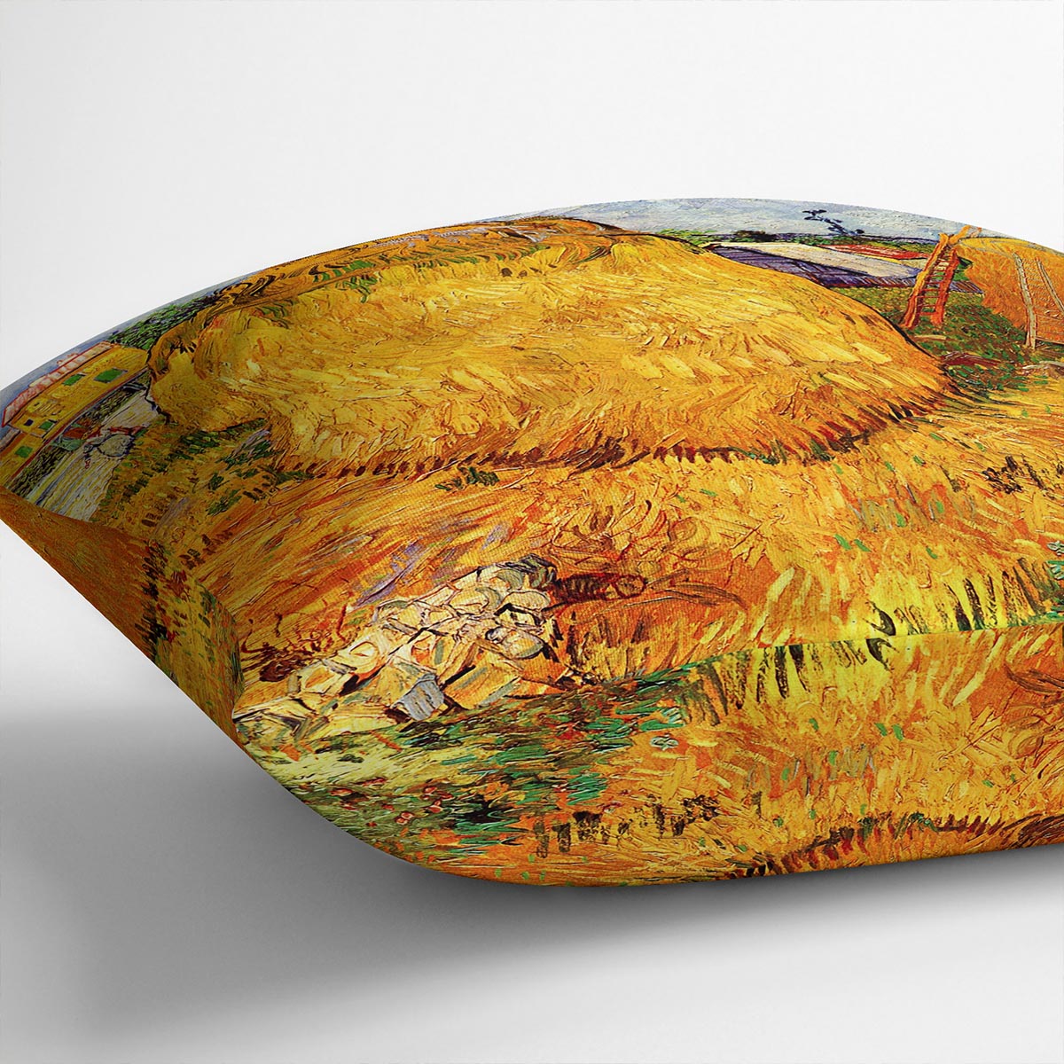 Haystacks in Provence by Van Gogh Cushion