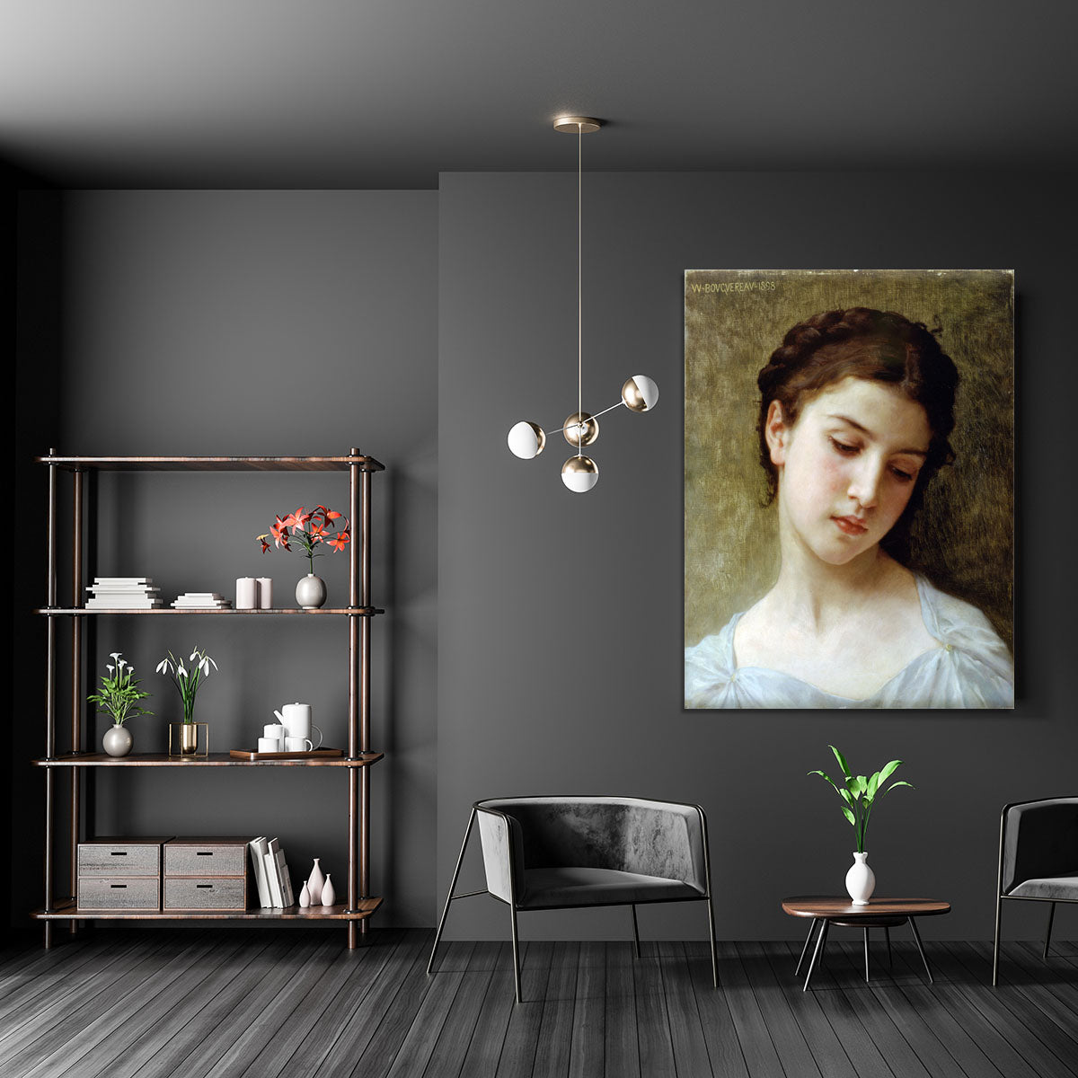 Head Of A Young Girl 1898 By Bouguereau Canvas Print or Poster - Canvas Art Rocks - 5