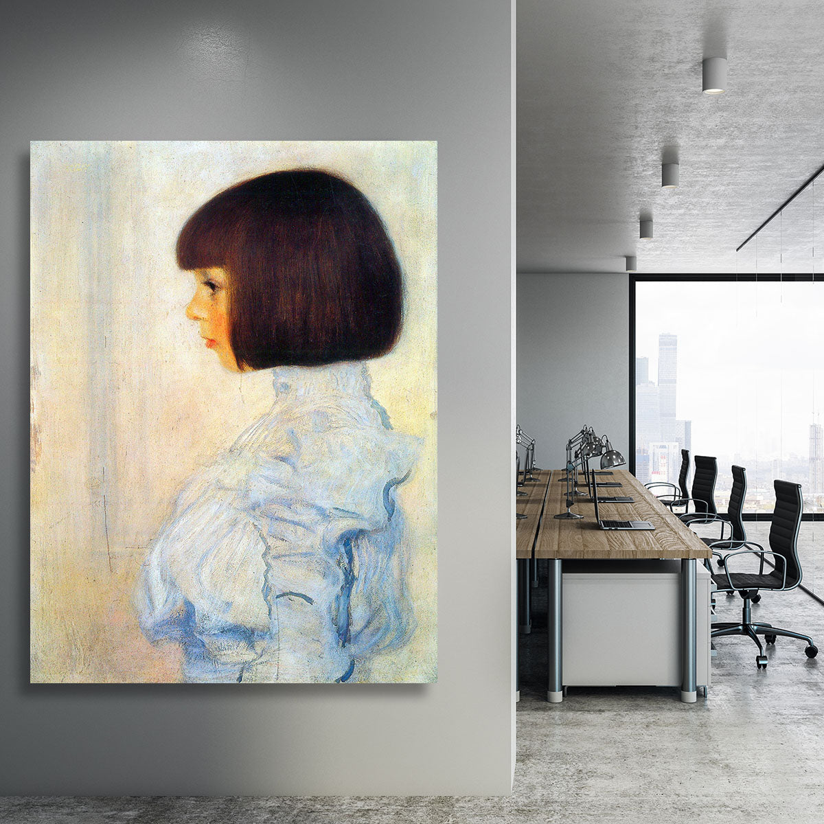 Helene Klimt portrait by Klimt Canvas Print or Poster - Canvas Art Rocks - 3