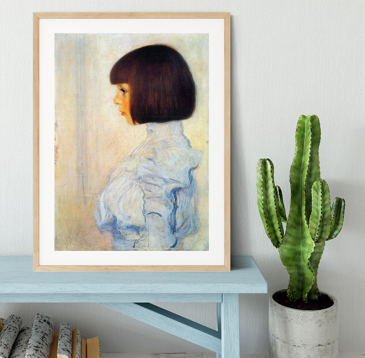 Helene Klimt portrait by Klimt Framed Print - Canvas Art Rocks - 3