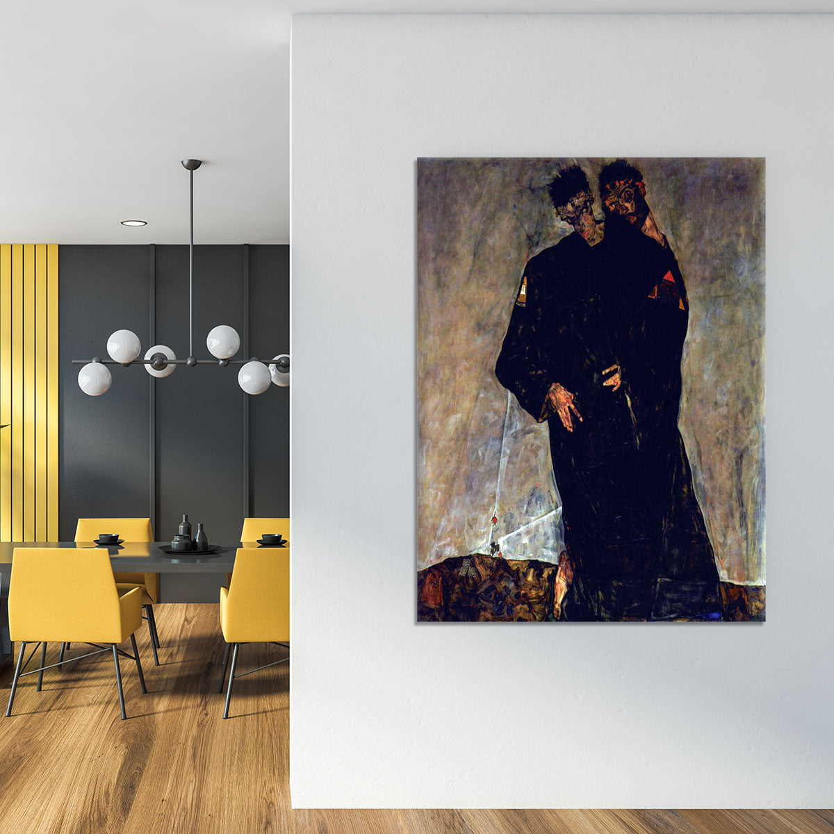 Hermits by Egon Schiele Canvas Print or Poster - Canvas Art Rocks - 4