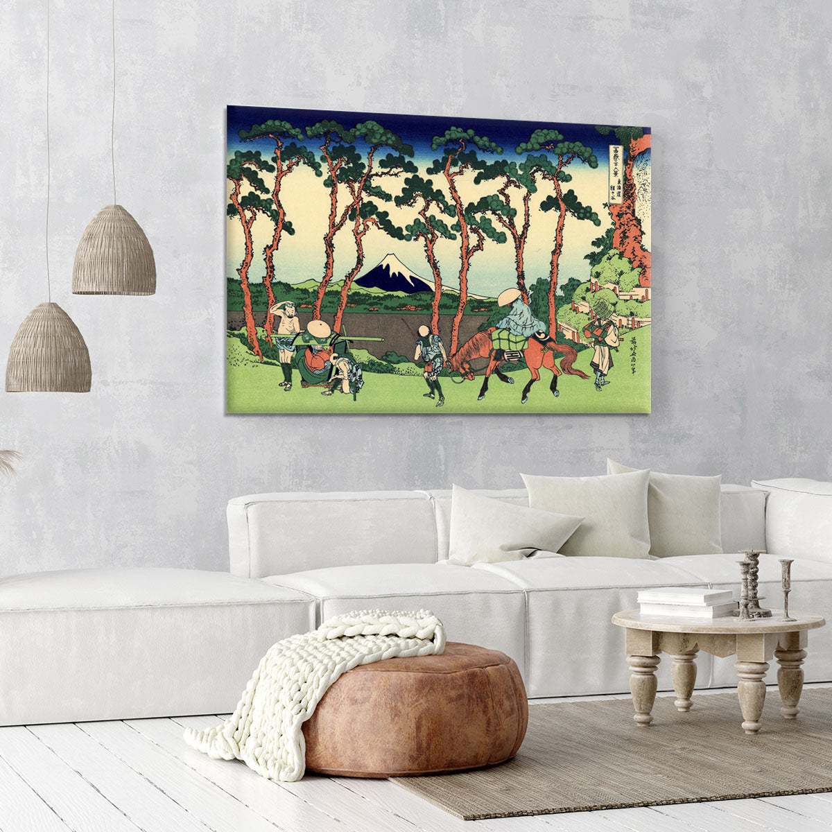 Hodogaya on the Tokaido by Hokusai Canvas Print or Poster - Canvas Art Rocks - 6