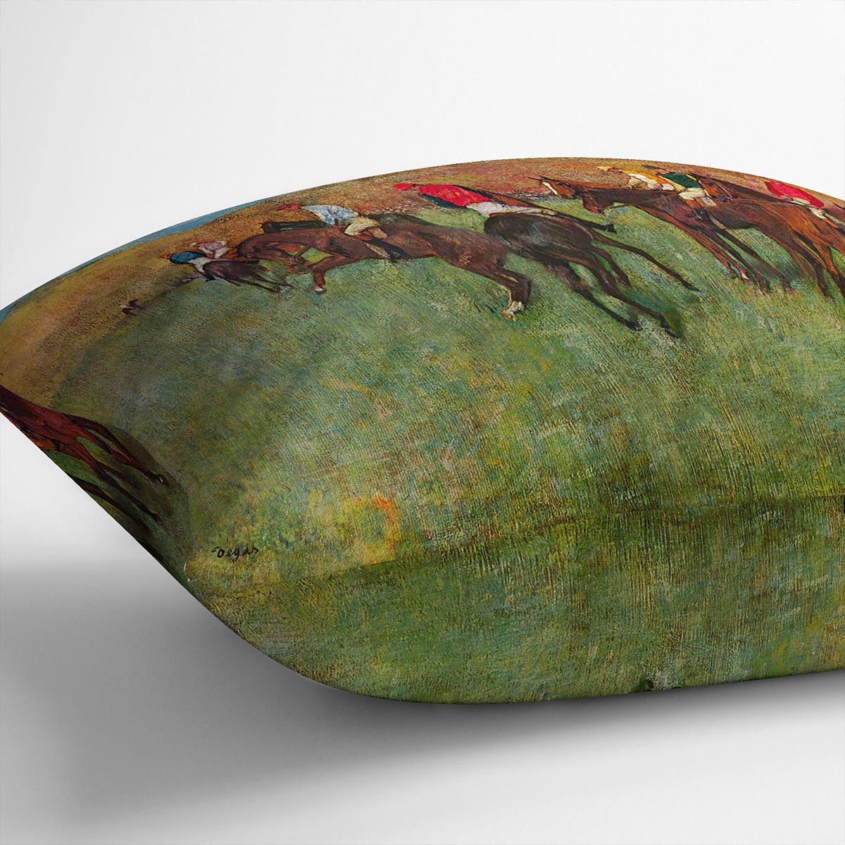 Horse race before the start by Degas Cushion