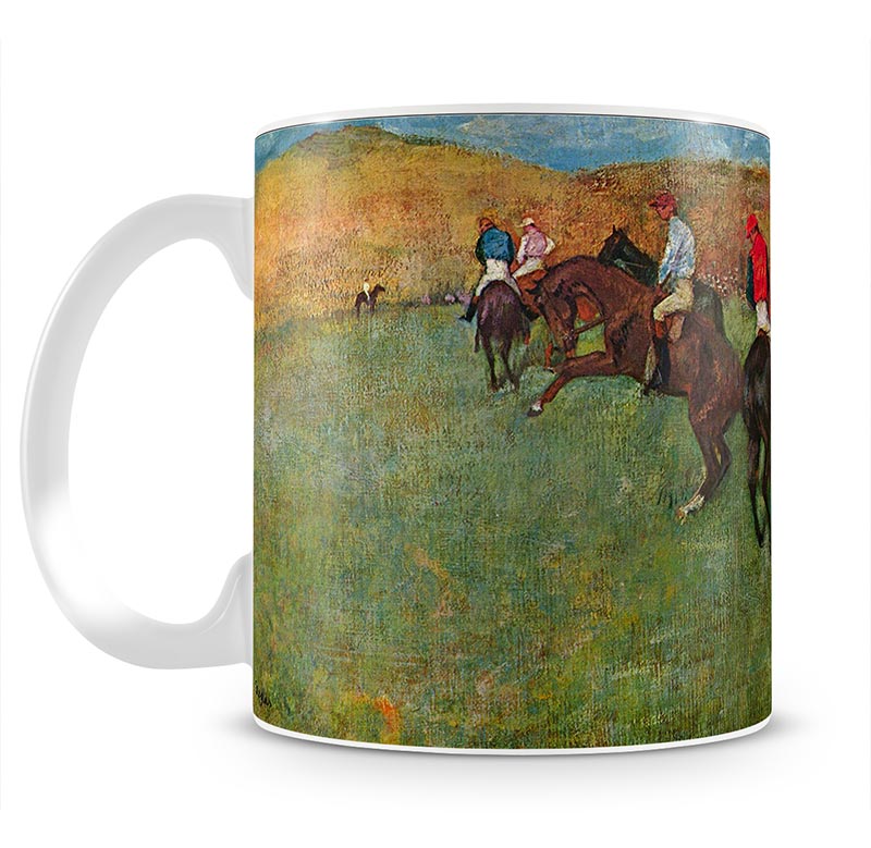 Horse race before the start by Degas Mug - Canvas Art Rocks - 1