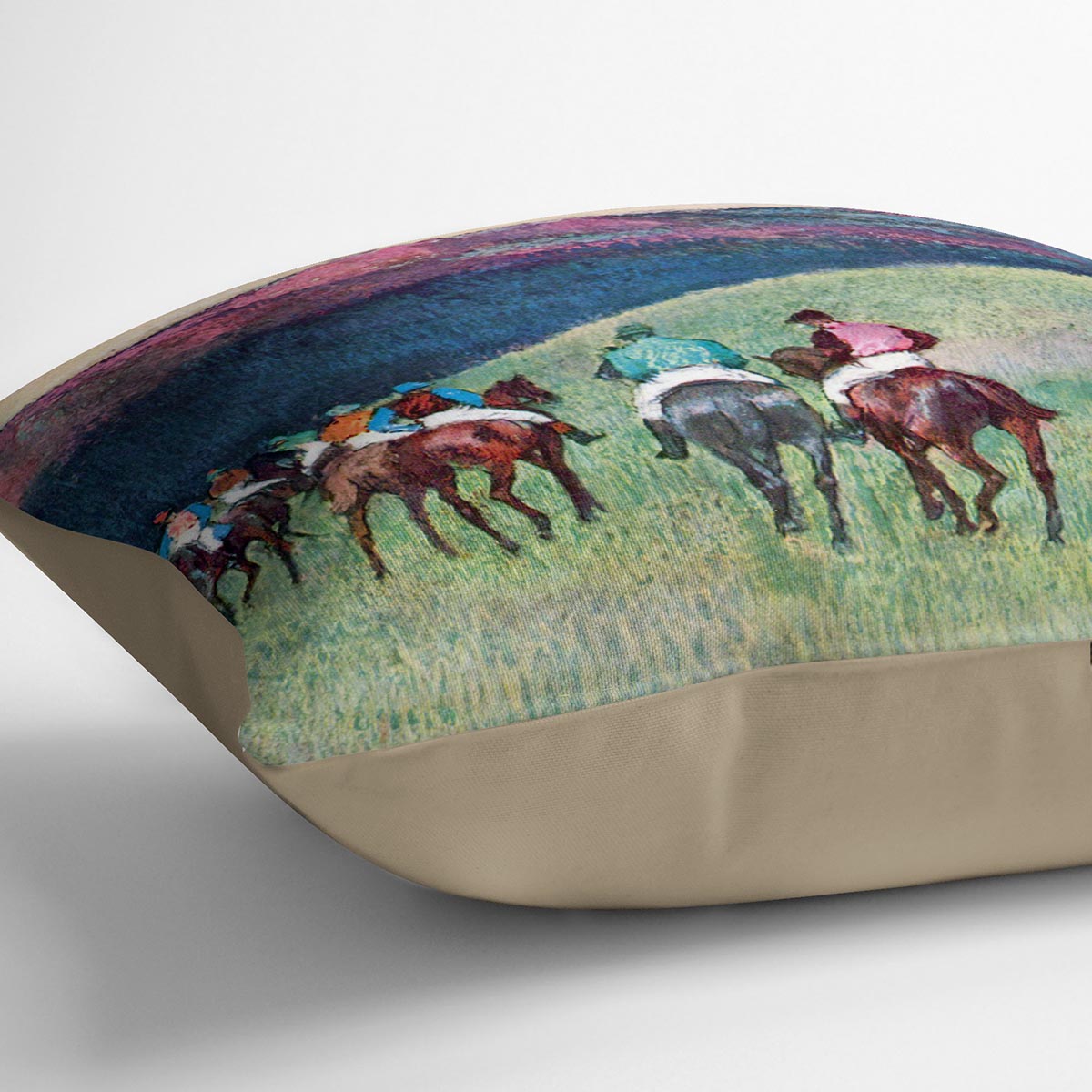 Horse racing The training by Degas Cushion