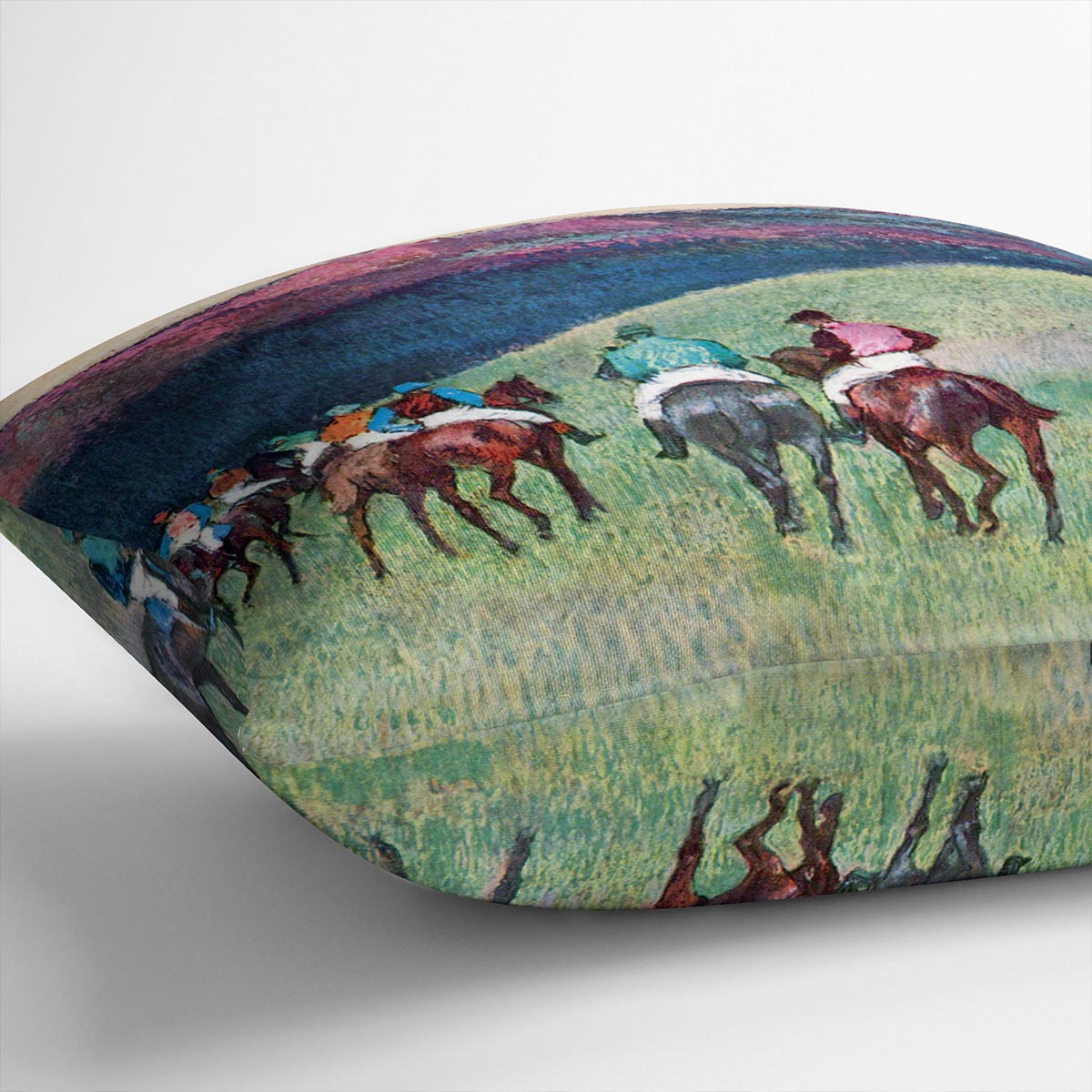 Horse racing The training by Degas Cushion