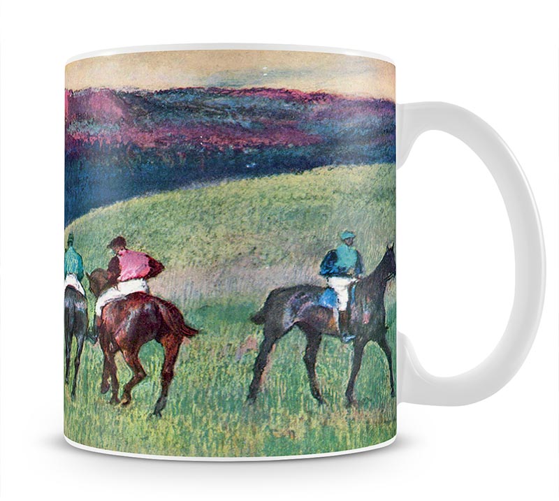 Horse racing The training by Degas Mug - Canvas Art Rocks - 1