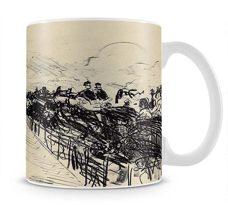 Horse racing by Manet Mug - Canvas Art Rocks - 1