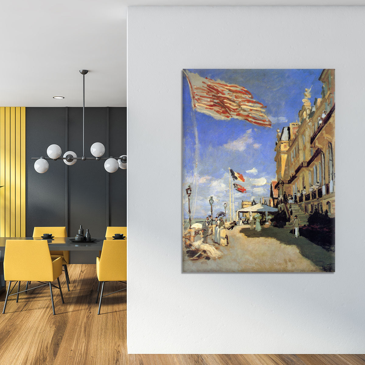 Hotel de Roches Noires a Trouville by Monet Canvas Print or Poster - Canvas Art Rocks - 4