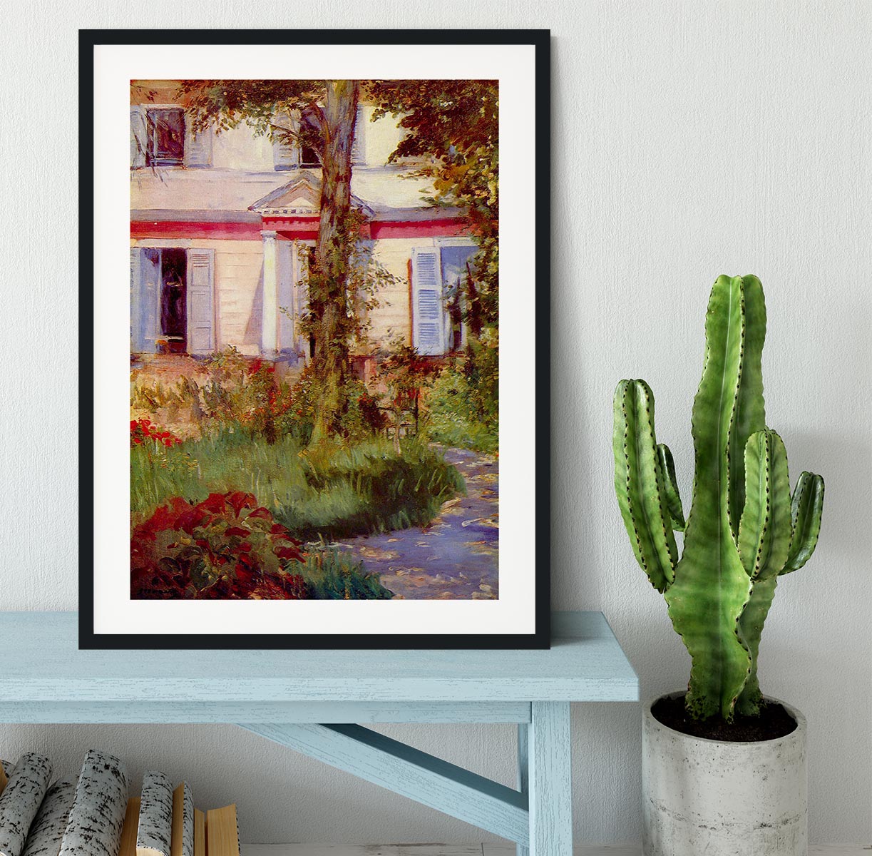 House in Rueil by Edouard Manet Framed Print - Canvas Art Rocks - 1