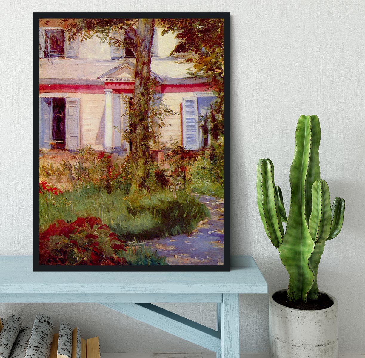 House in Rueil by Edouard Manet Framed Print - Canvas Art Rocks - 2