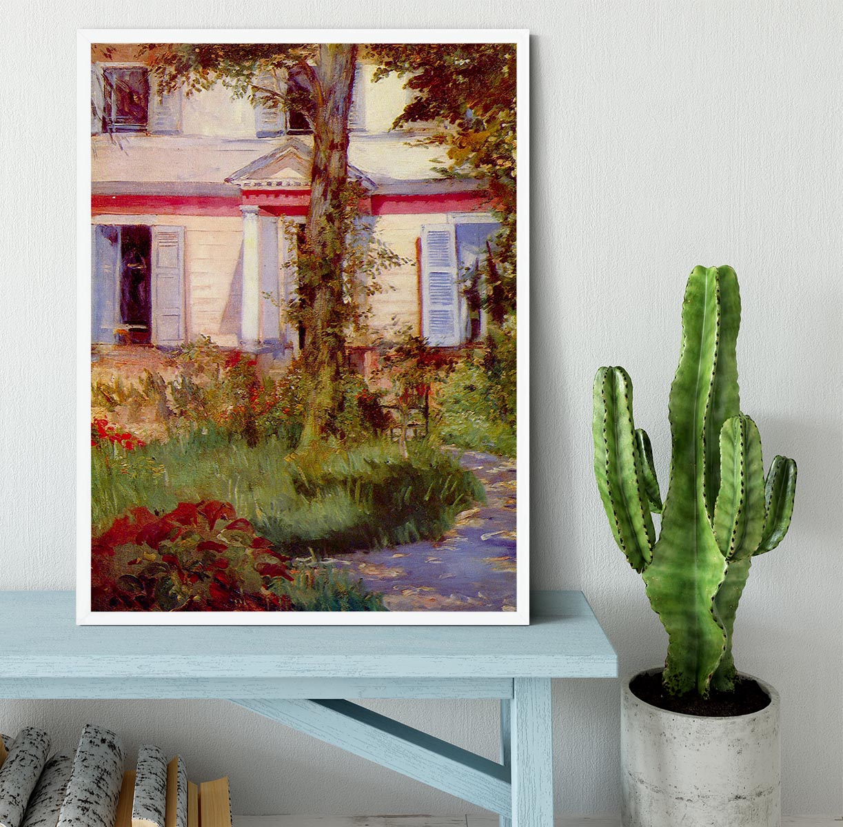 House in Rueil by Edouard Manet Framed Print - Canvas Art Rocks -6
