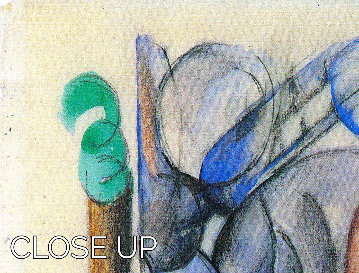 House in abstract landscape by Franz Marc 3 Split Panel Canvas Print - Canvas Art Rocks - 3