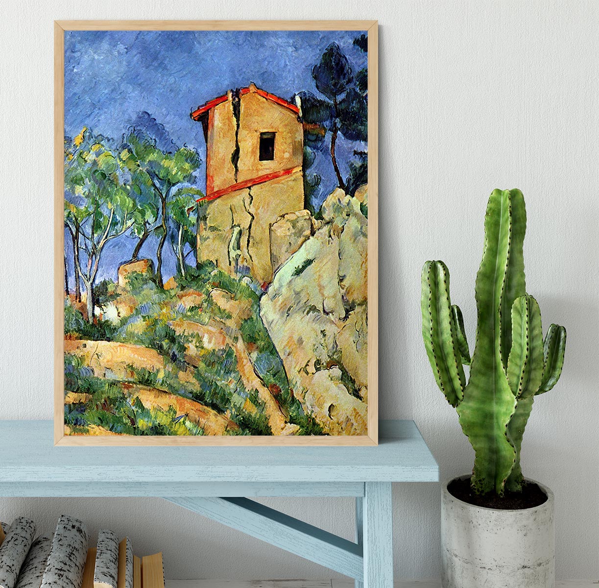 House with Walls by Cezanne Framed Print - Canvas Art Rocks - 4