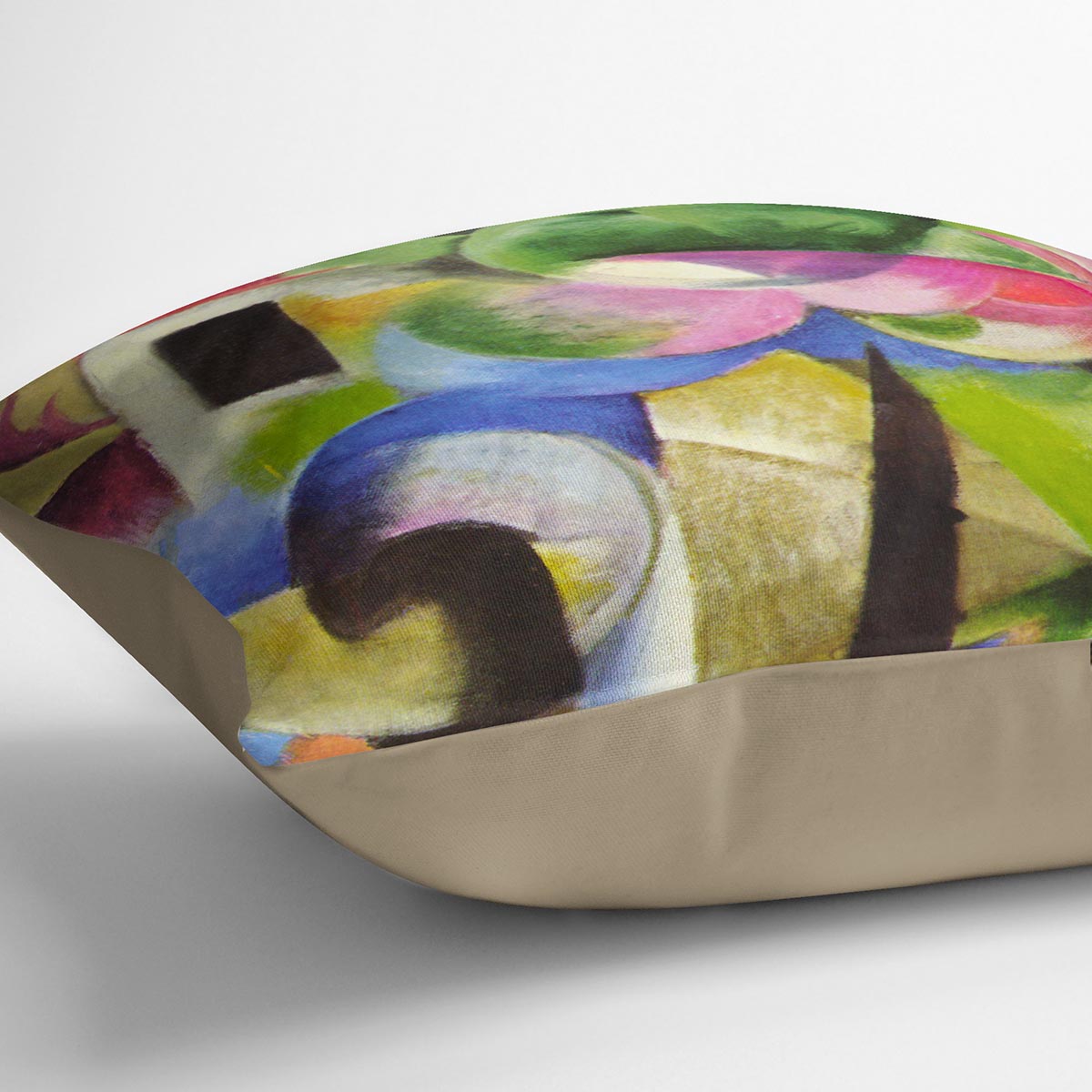 House with trees by Franz Marc Cushion