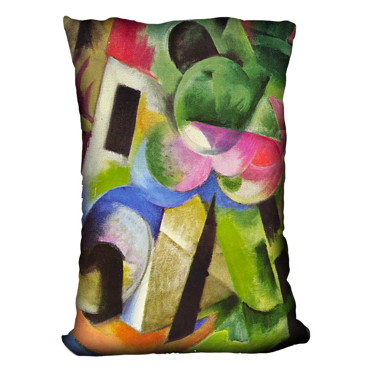 House with trees by Franz Marc Cushion