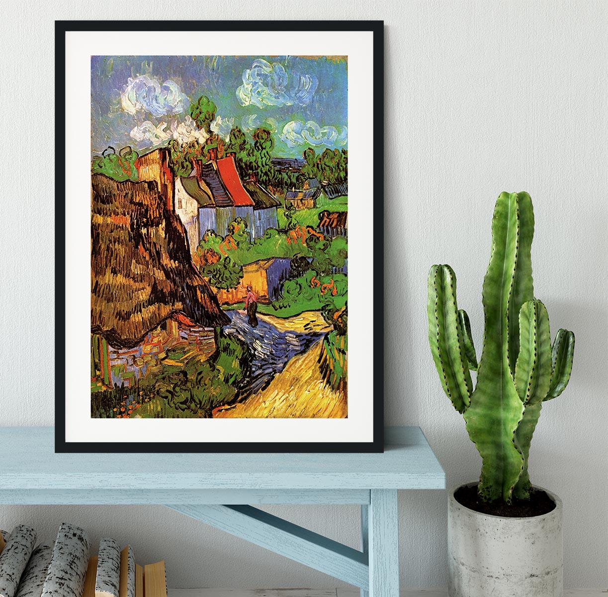 Houses in Auvers by Van Gogh Framed Print - Canvas Art Rocks - 1