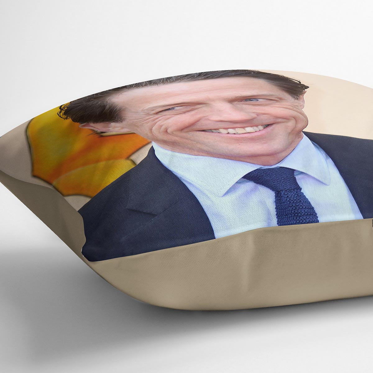 Hugh Grant in blue suit Cushion