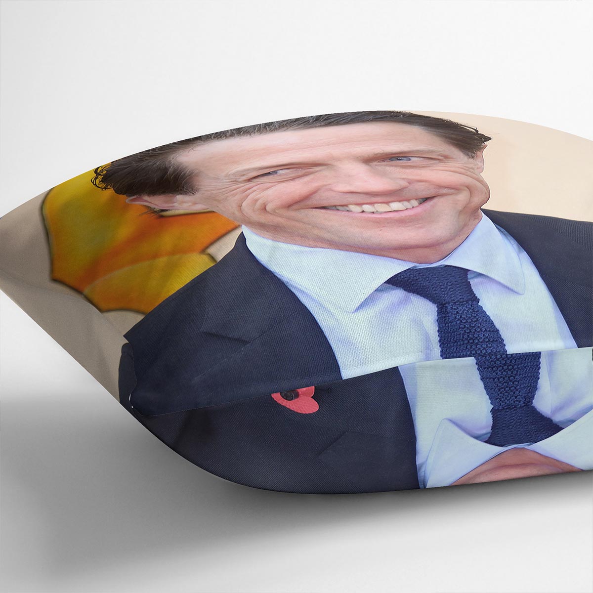 Hugh Grant in blue suit Cushion