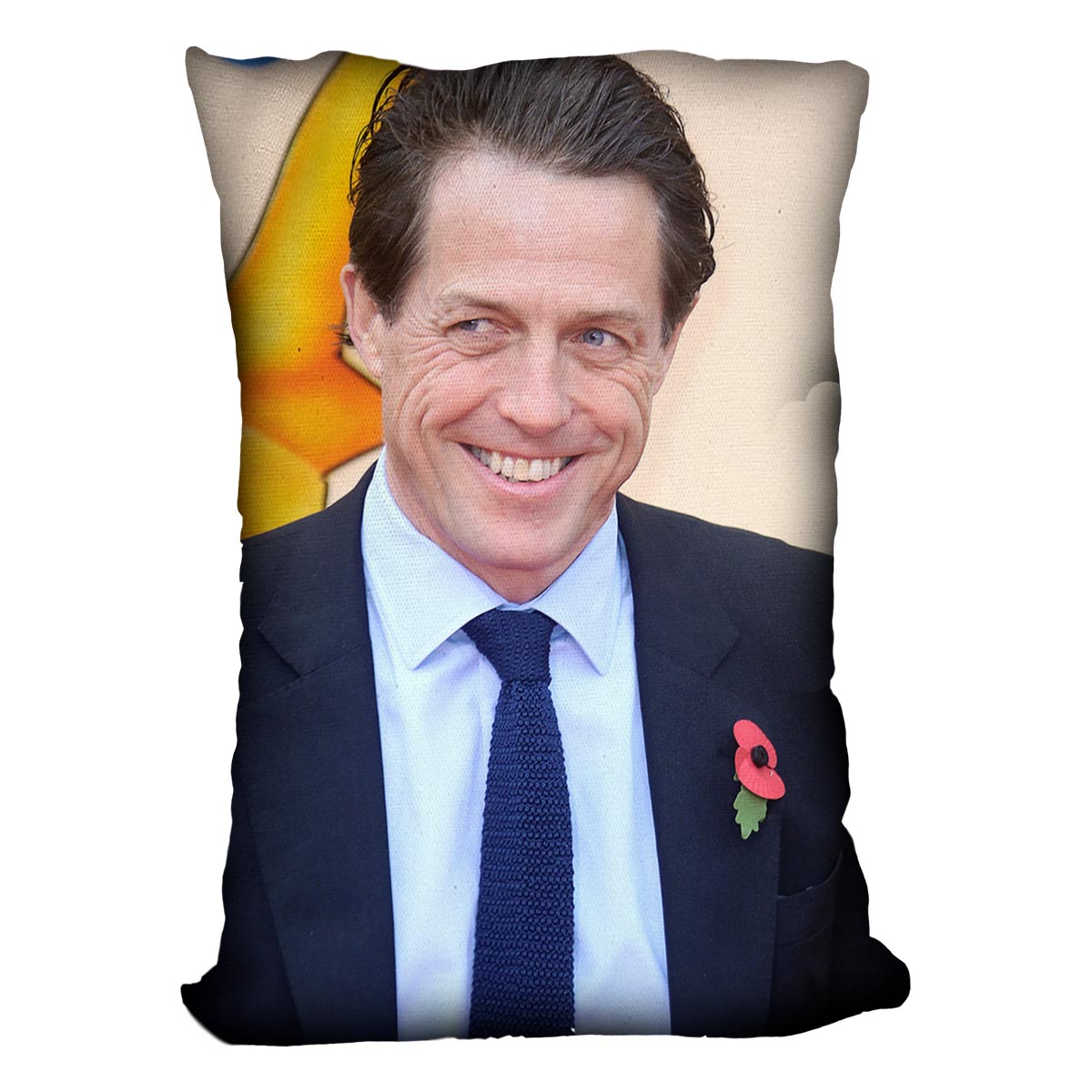 Hugh Grant in blue suit Cushion