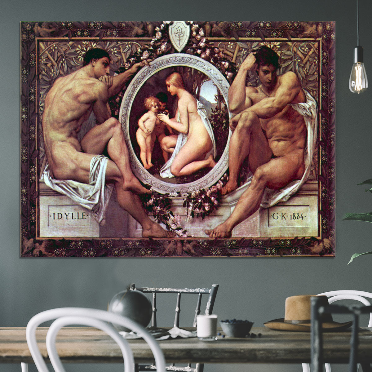 Idyll by Klimt Canvas Print or Poster - Canvas Art Rocks - 3