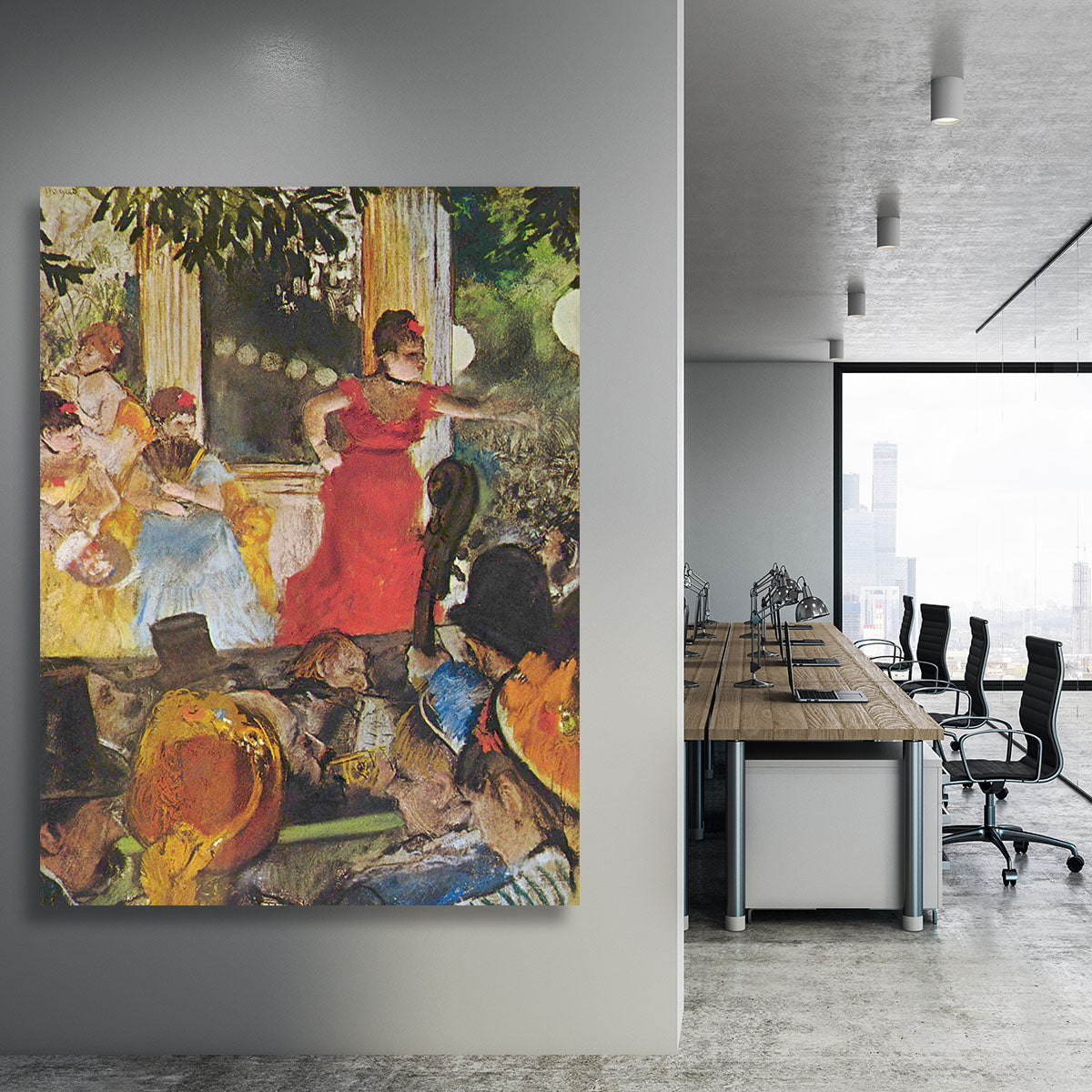 In concert cafe Les Ambassadeurs by Degas Canvas Print or Poster - Canvas Art Rocks - 3