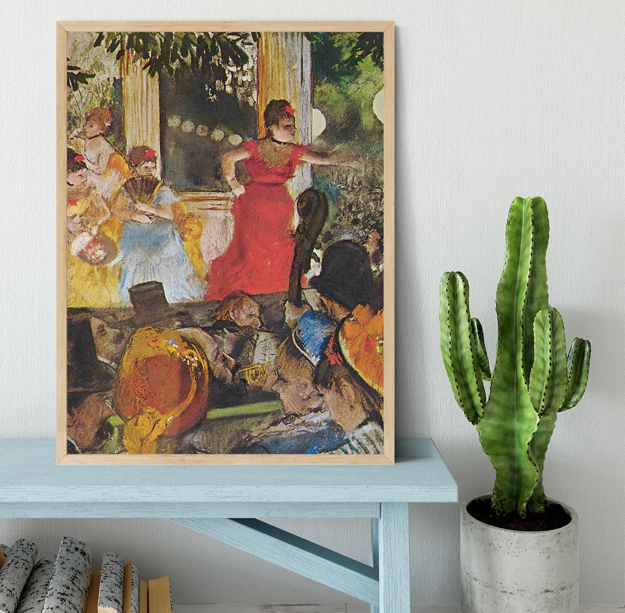 In concert cafe Les Ambassadeurs by Degas Framed Print - Canvas Art Rocks - 4