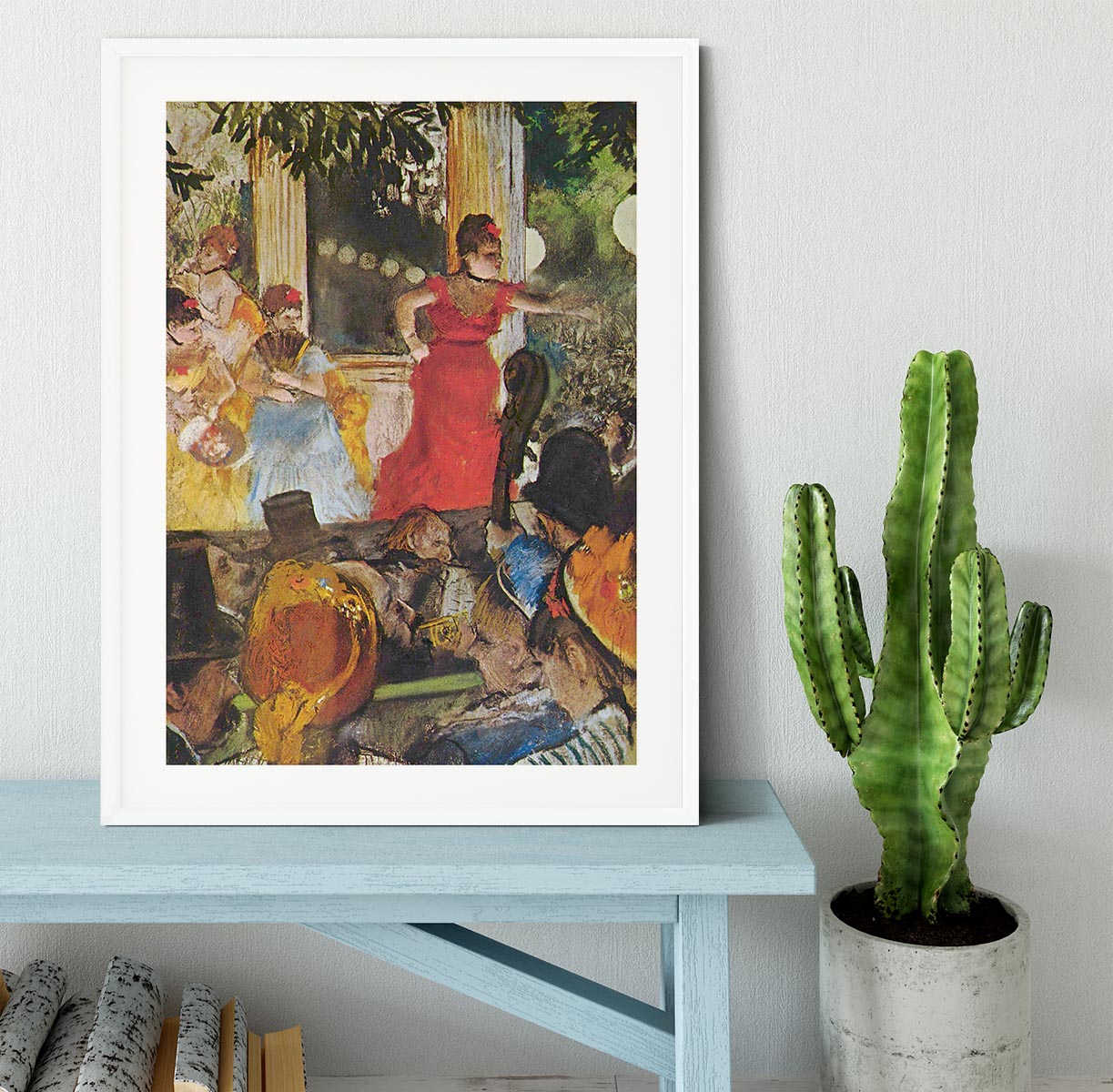 In concert cafe Les Ambassadeurs by Degas Framed Print - Canvas Art Rocks - 5