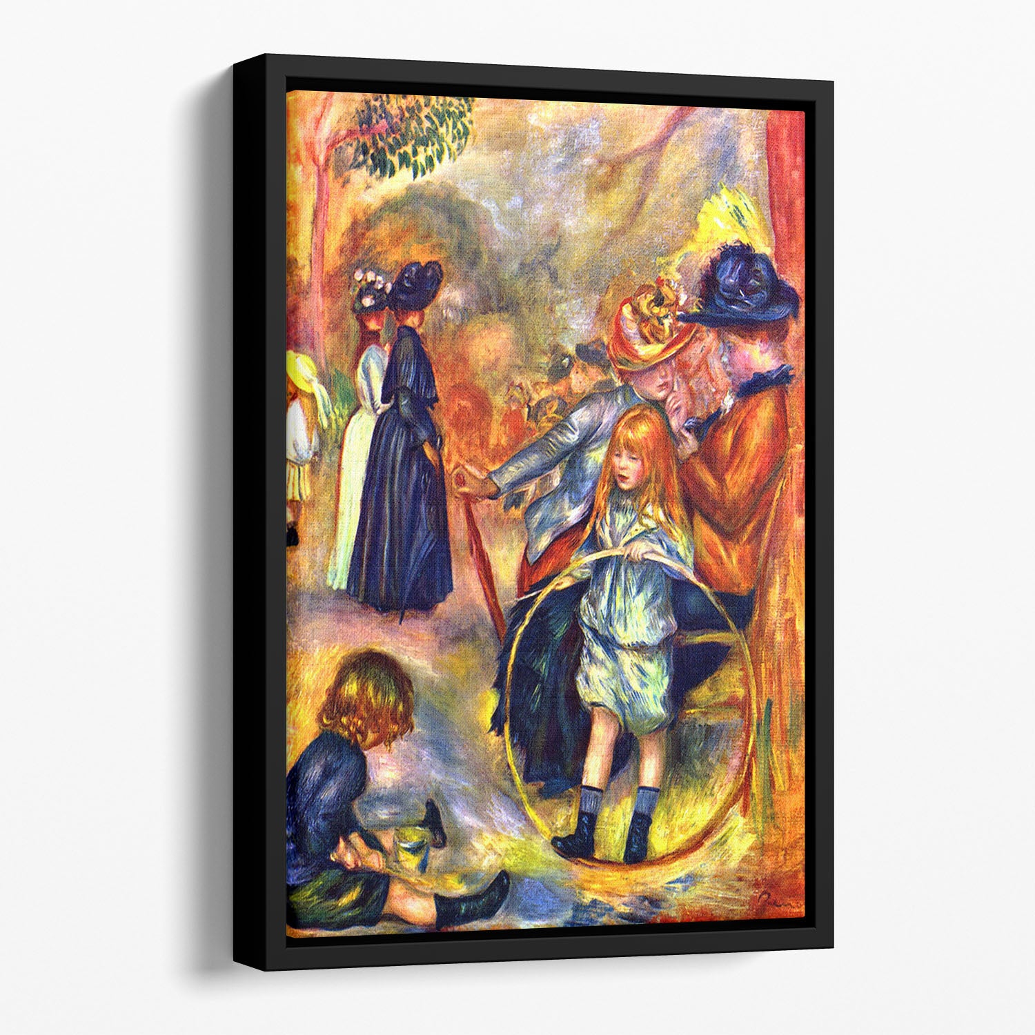 In the Jardin du Luxembourg by Renoir Floating Framed Canvas