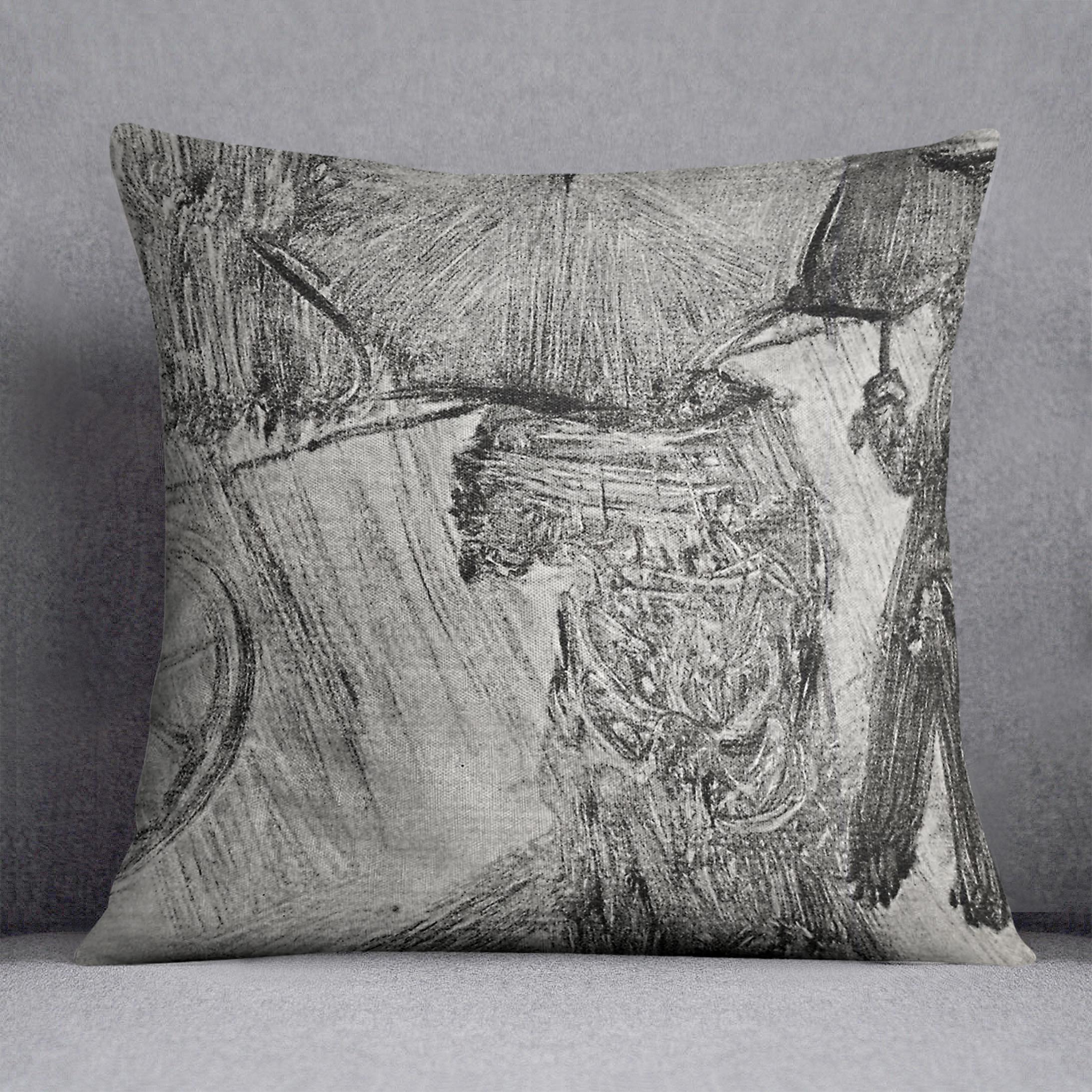 In the Rain by Degas Cushion