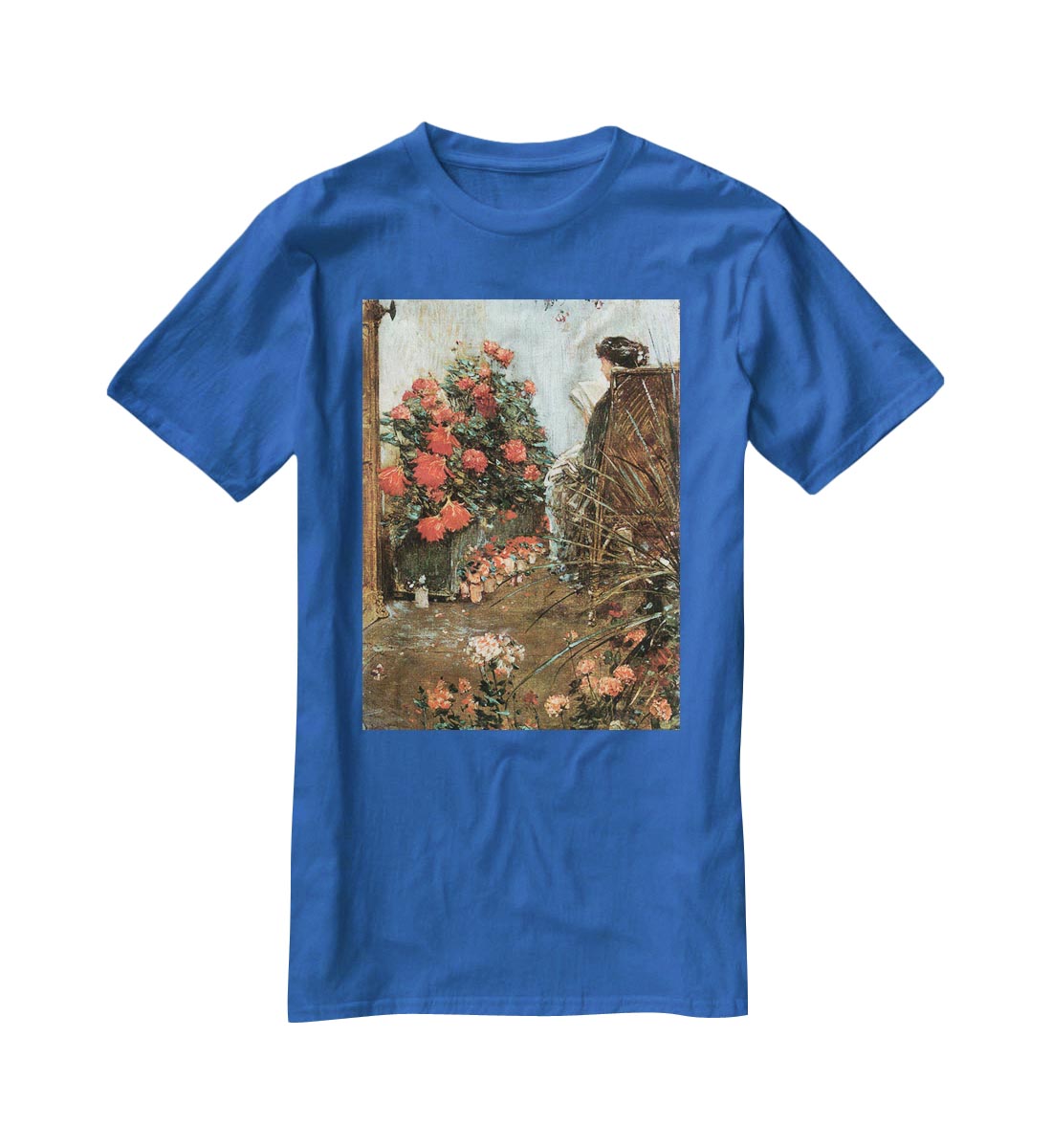 In the garden in Villiers-le-Bel by Hassam T-Shirt - Canvas Art Rocks - 2