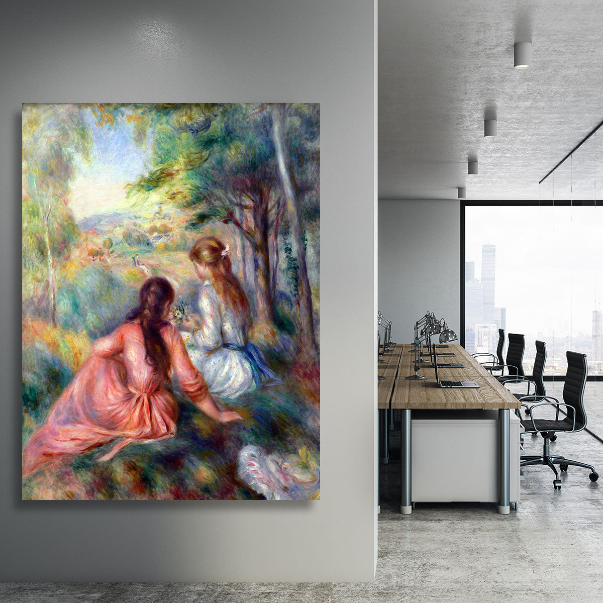 In the meadow by Renoir Canvas Print or Poster - Canvas Art Rocks - 3