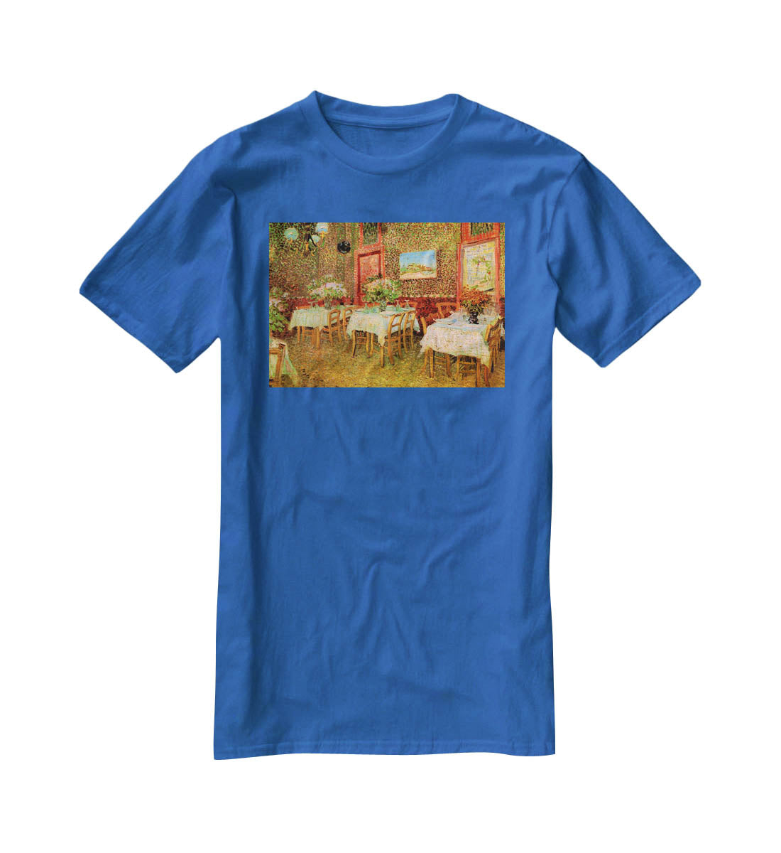 Interior of a restaurant by Van Gogh T-Shirt - Canvas Art Rocks - 2
