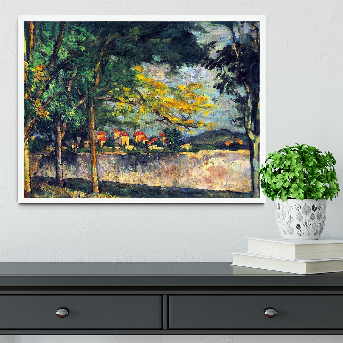 Into Street by Cezanne Framed Print - Canvas Art Rocks -6