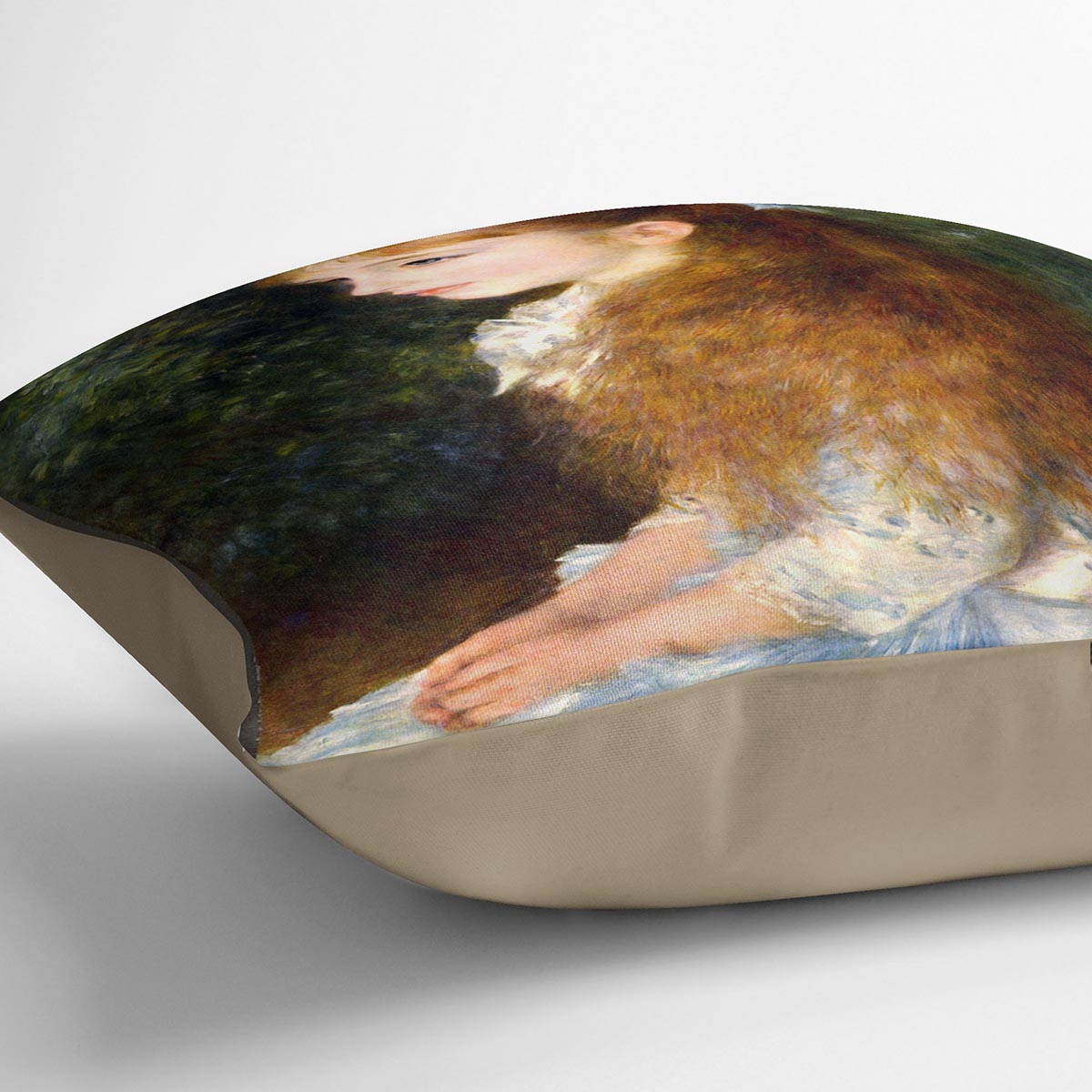 Irene Cahen d Anvers by Renoir Cushion