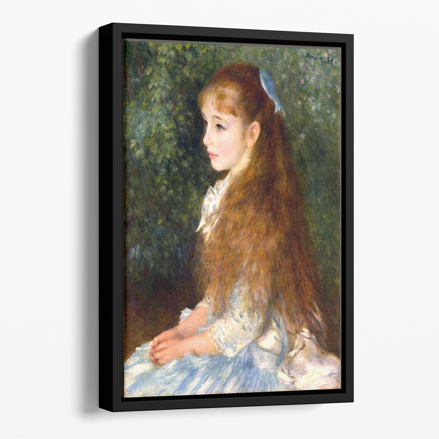 Irene Cahen d Anvers by Renoir Floating Framed Canvas