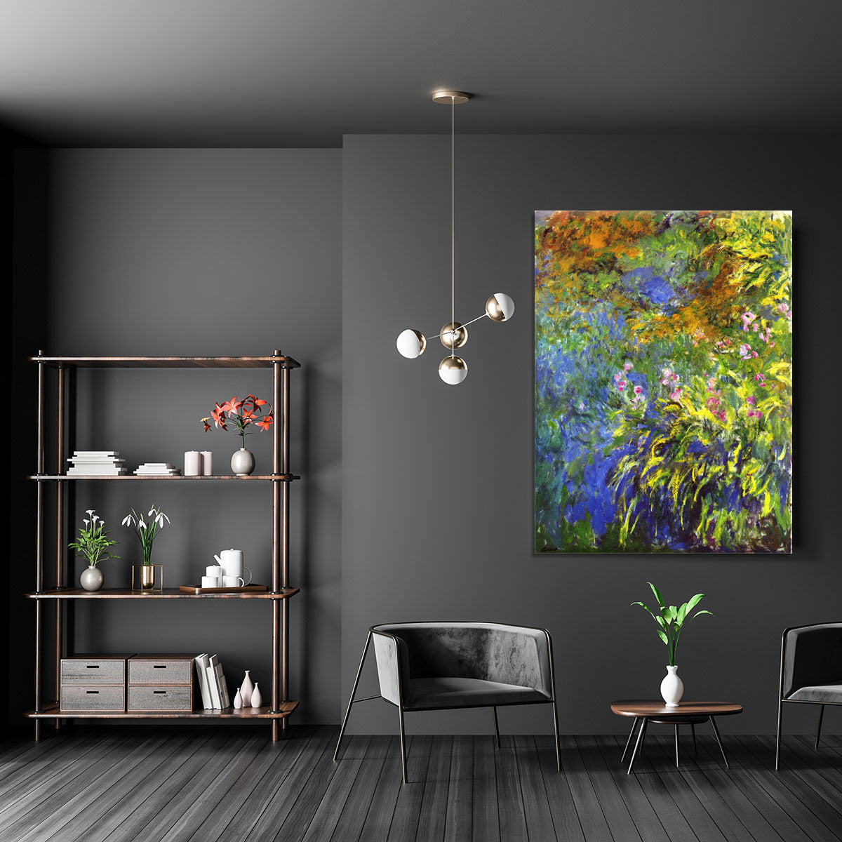 Iris at the sea rose pond 2 by Monet Canvas Print or Poster - Canvas Art Rocks - 5