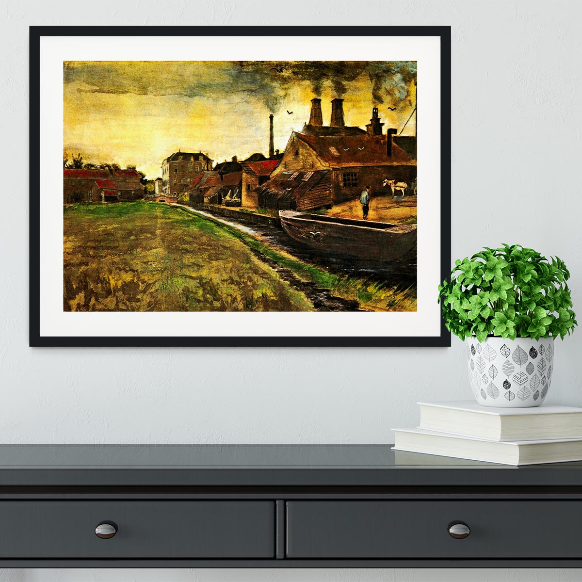 Iron Mill in The Hague by Van Gogh Framed Print - Canvas Art Rocks - 1