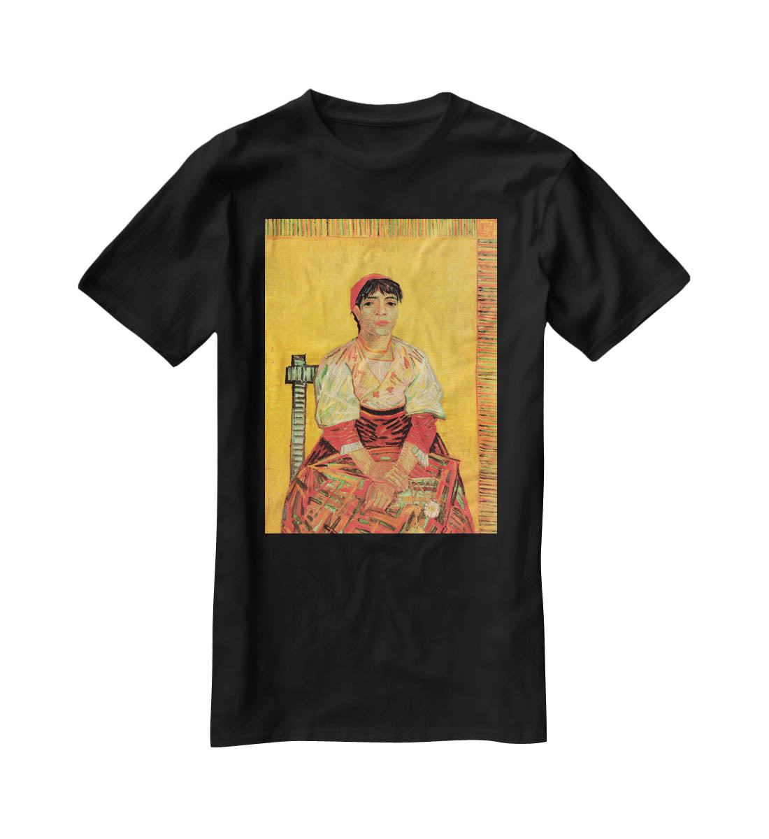 Italian Woman Agostina Segatori by Van Gogh T-Shirt - Canvas Art Rocks - 1