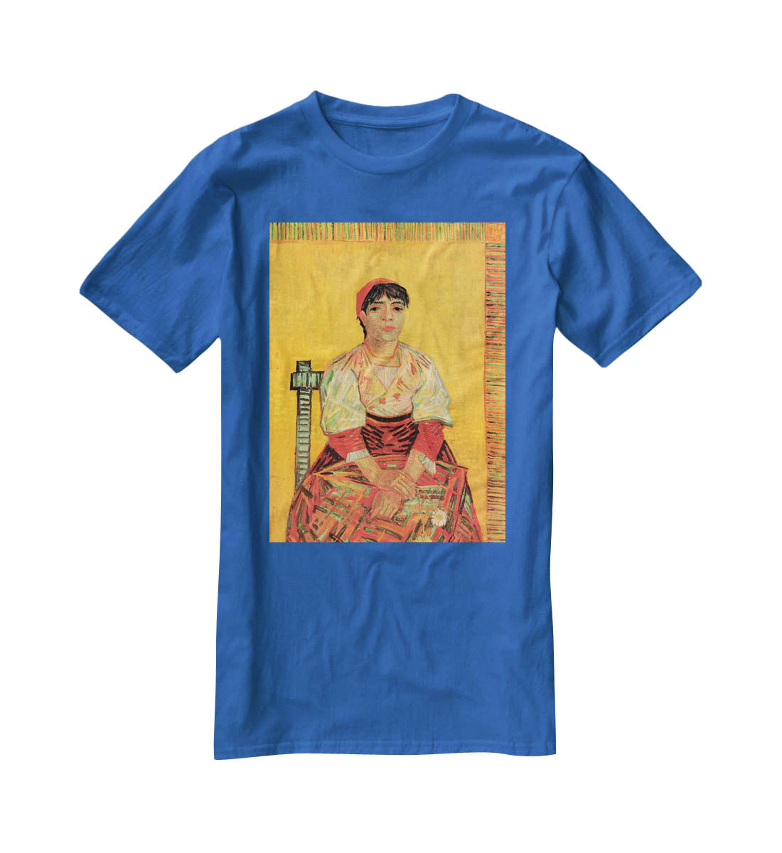 Italian Woman Agostina Segatori by Van Gogh T-Shirt - Canvas Art Rocks - 2