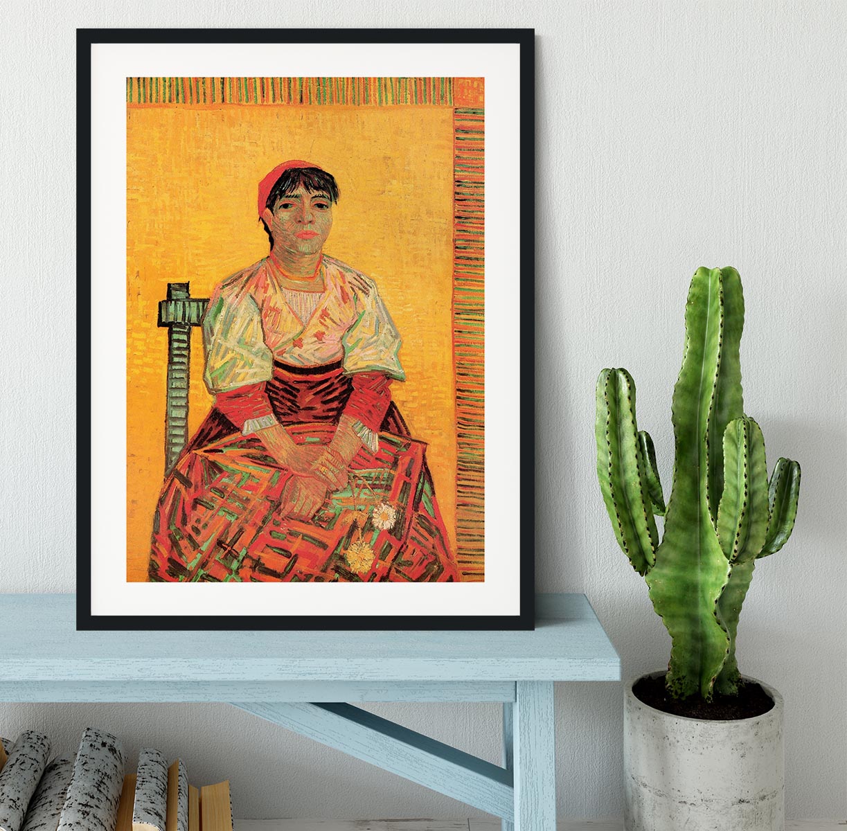 Italian Woman Agostina Segatori by Van Gogh Framed Print - Canvas Art Rocks - 1
