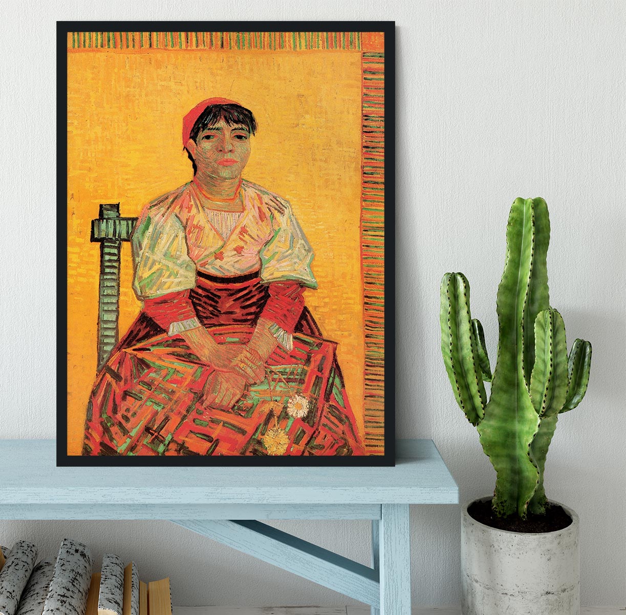 Italian Woman Agostina Segatori by Van Gogh Framed Print - Canvas Art Rocks - 2